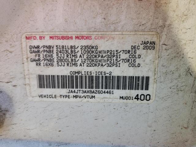 Photo 10 from auction – 2010 MITSUBISHI OUTLANDER with VIN JA4JT3AX8AZ604461