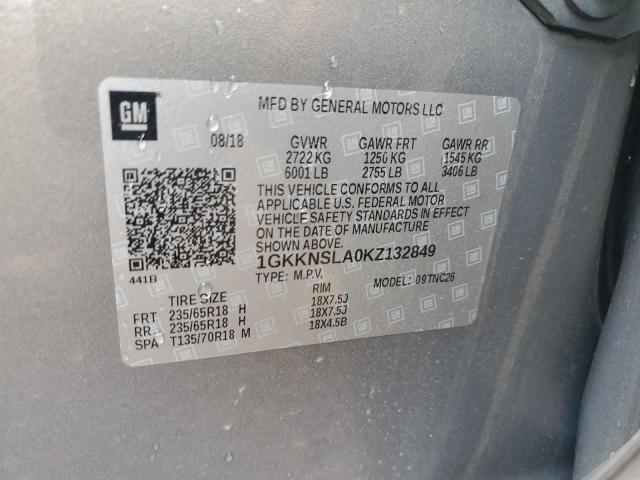 Photo 10 from auction – 2019 GMC ACADIA SLE with VIN 1GKKNSLA0KZ132849