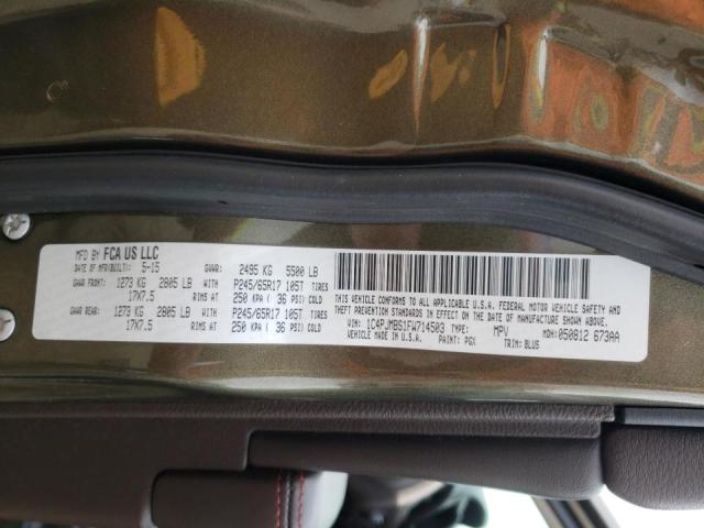 Photo 10 from auction – 2015 JEEP CHEROKEE T with VIN 1C4PJMBS1FW714503