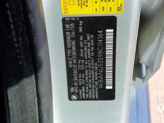 Photo 10 from auction – 2008 BMW 528 I with VIN WBANU53598C114164