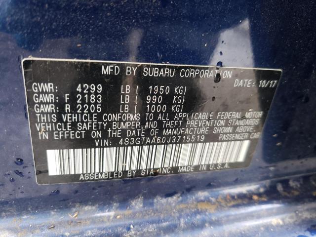 Photo 10 from auction – 2018 SUBARU IMPREZA with VIN 4S3GTAA60J3715519