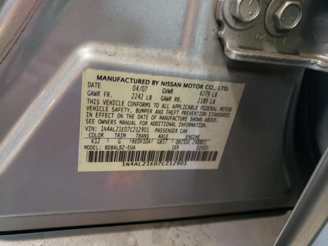 Photo 10 from auction – 2007 NISSAN ALTIMA 2.5 with VIN 1N4AL21E07C212901