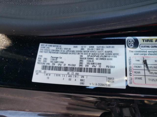 Photo 10 from auction – 2018 FORD FIESTA SE with VIN 3FADP4EJ5JM101156
