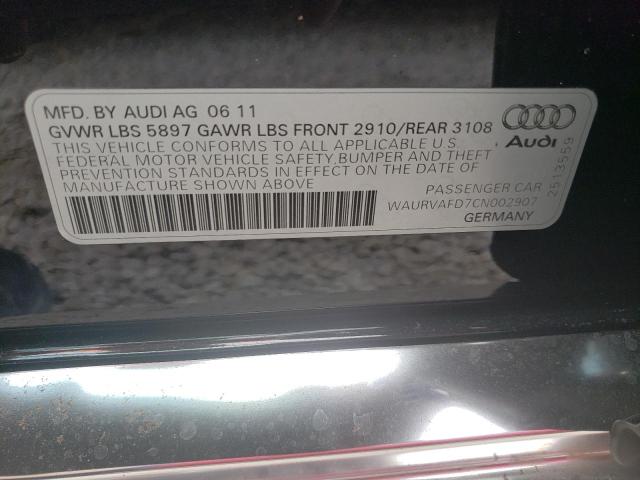 Photo 10 from auction – 2012 AUDI A8 L QUATT with VIN WAURVAFD7CN002907