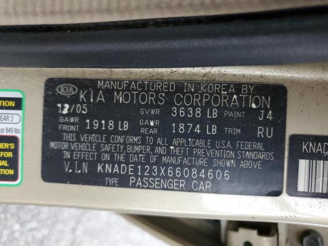 Photo 10 from auction – 2006 KIA RIO with VIN KNADE123X66084606