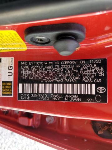 Photo 10 from auction – 2021 TOYOTA PRIUS PRIM with VIN JTDKAMFP6M3178159