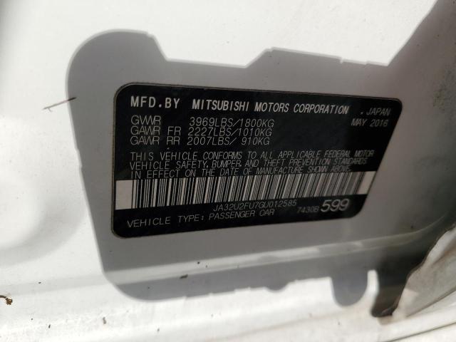 Photo 10 from auction – 2016 MITSUBISHI LANCER ES with VIN JA32U2FU7GU012585