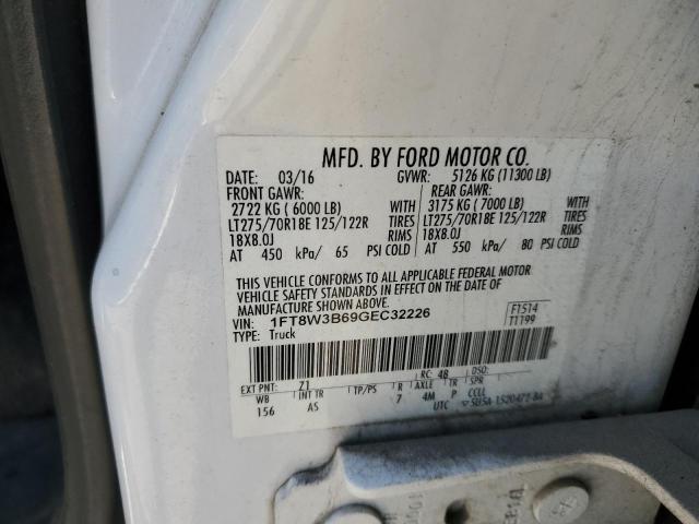 Photo 10 from auction – 2016 FORD F350 SUPER with VIN 1FT8W3B69GEC32226