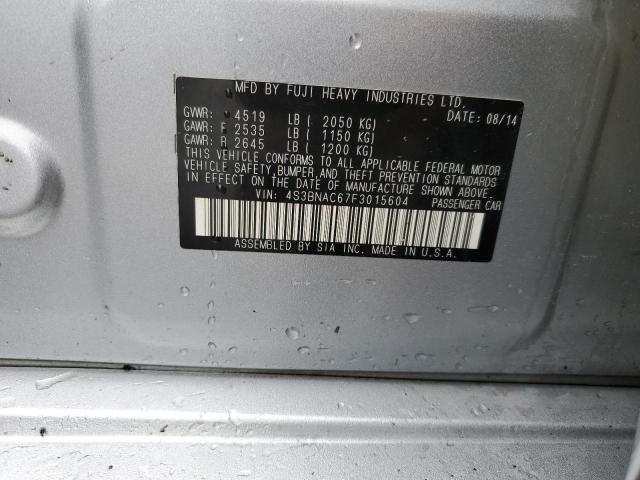 Photo 10 from auction – 2015 SUBARU LEGACY 2.5 with VIN 4S3BNAC67F3015604