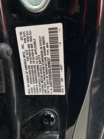 Photo 10 from auction – 2005 HONDA ELEMENT LX with VIN 5J6YH28305L008637