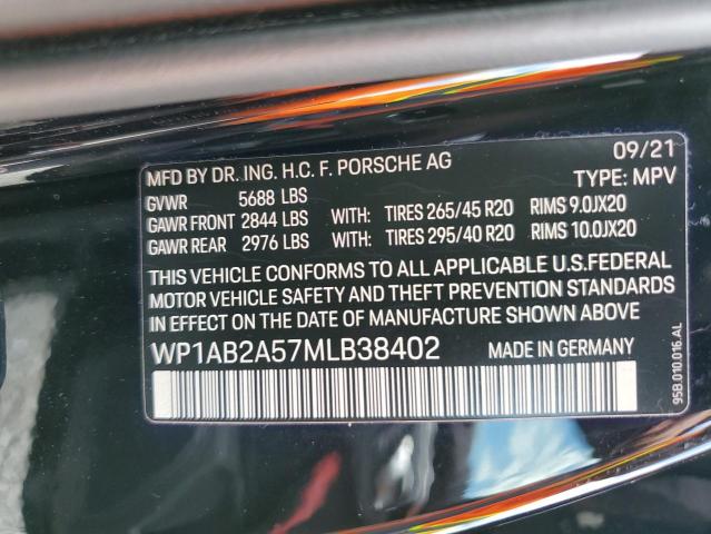 Photo 10 from auction – 2021 PORSCHE MACAN S with VIN WP1AB2A57MLB38402