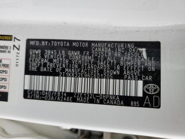 Photo 10 from auction – 2006 TOYOTA COROLLA MA with VIN 2T1KR32E96C601205