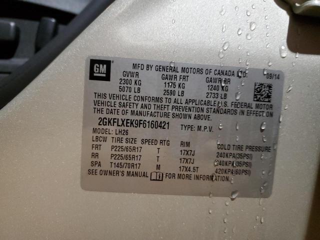 Photo 10 from auction – 2015 GMC TERRAIN SL with VIN 2GKFLXEK9F6160421