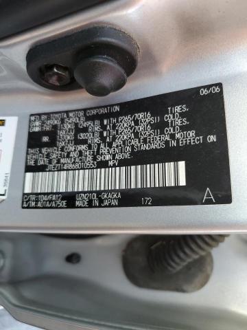 Photo 10 from auction – 2006 TOYOTA 4RUNNER SR with VIN JTEZT14R868010553