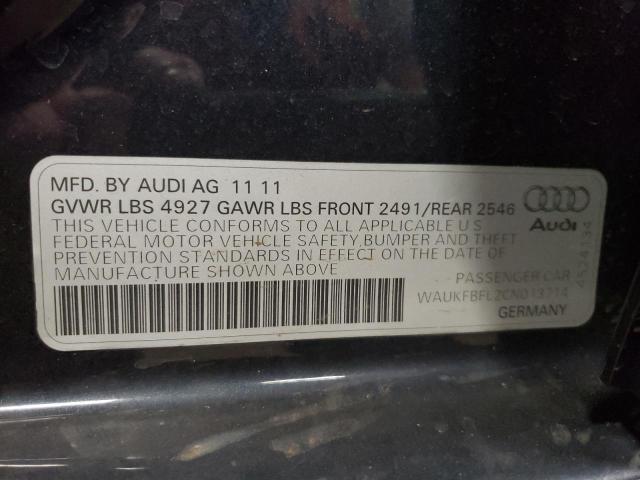 Photo 10 from auction – 2012 AUDI A4 PRESTIG with VIN WAUKFBFL2CN013714