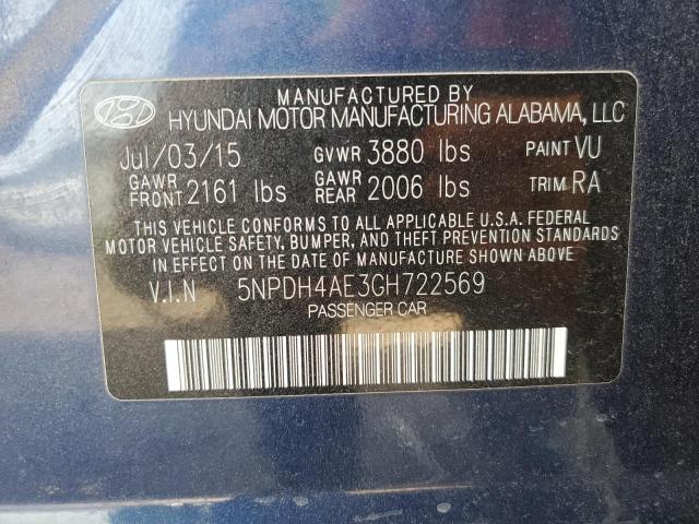 Photo 10 from auction – 2016 HYUNDAI ELANTRA SE with VIN 5NPDH4AE3GH722569