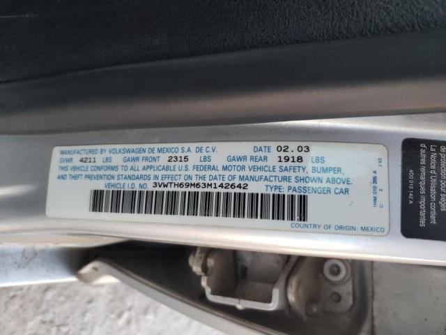 Photo 10 from auction – 2003 VOLKSWAGEN JETTA GLX with VIN 3VWTH69M63M142642