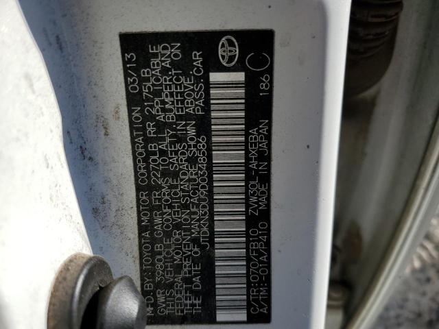 Photo 10 from auction – 2013 TOYOTA PRIUS with VIN JTDKN3DU9D0348586