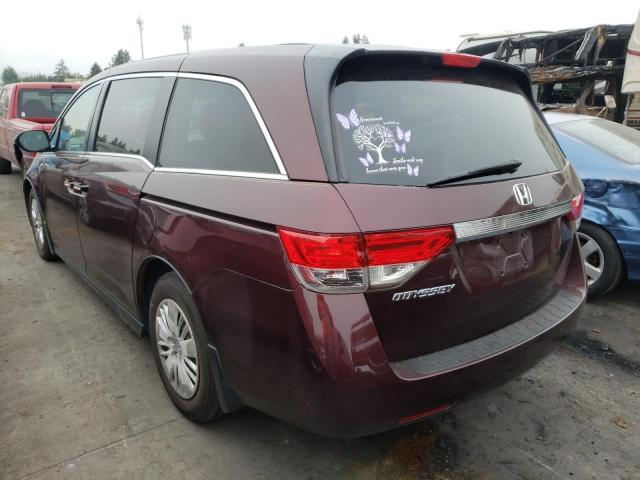 Photo 3 from auction – 2014 HONDA ODYSSEY LX with VIN 5FNRL5H29EB059817