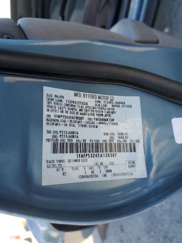 Photo 10 from auction – 2005 FORD TAURUS SE with VIN 1FAFP53245A138387