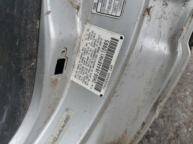Photo 10 from auction – 2000 HONDA CIVIC DX with VIN 2HGEJ6446YH110885