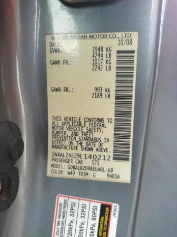 Photo 10 from auction – 2009 NISSAN ALTIMA 2.5 with VIN 1N4AL24E29C140212