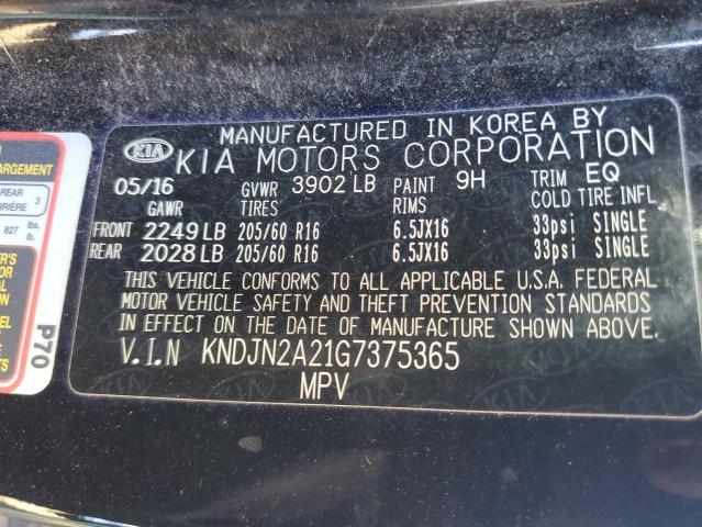 Photo 10 from auction – 2016 KIA SOUL with VIN KNDJN2A21G7375365