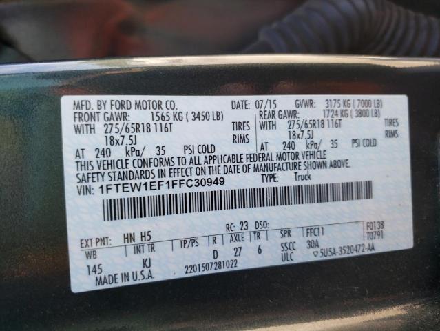 Photo 10 from auction – 2015 FORD F150 SUPER with VIN 1FTEW1EF1FFC30949