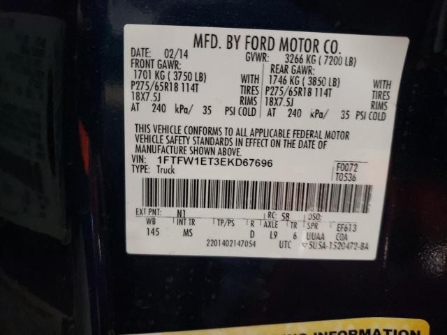 Photo 10 from auction – 2014 FORD F150 SUPER with VIN 1FTFW1ET3EKD67696