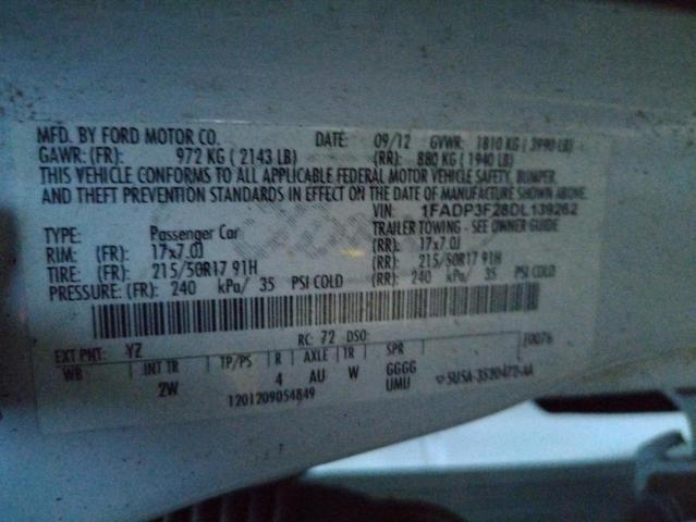 Photo 10 from auction – 2013 FORD FOCUS SE with VIN 1FADP3F28DL139262