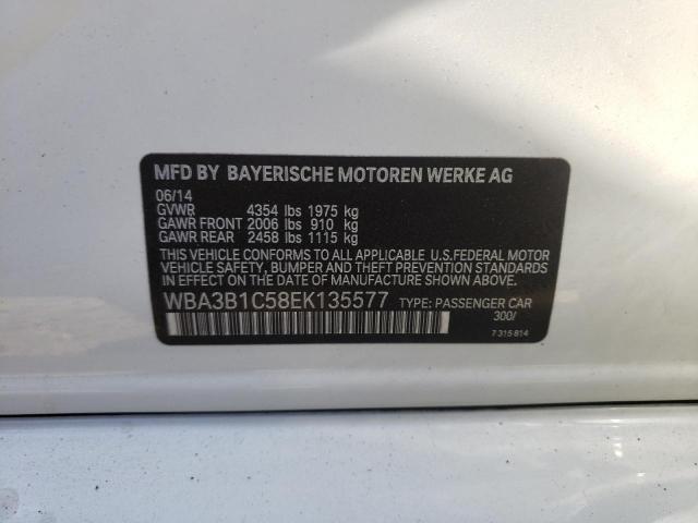 Photo 10 from auction – 2014 BMW 320 I with VIN WBA3B1C58EK135577