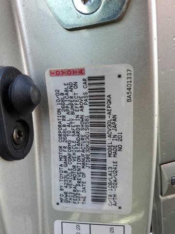 Photo 10 from auction – 2003 TOYOTA CAMRY LE with VIN JTDBE32K230158581