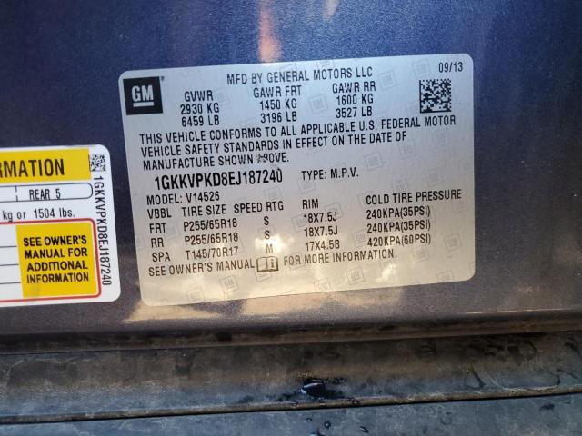 Photo 10 from auction – 2014 GMC ACADIA SLE with VIN 1GKKVPKD8EJ187240