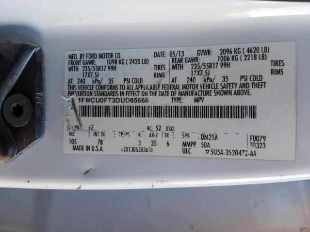 Photo 10 from auction – 2013 FORD ESCAPE S with VIN 1FMCU0F73DUD85666