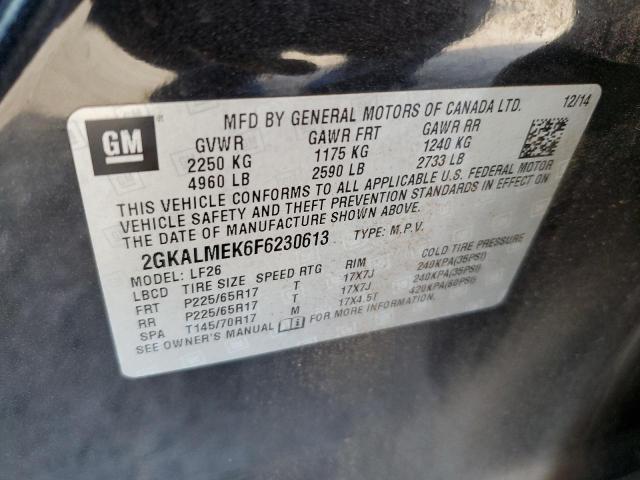 Photo 10 from auction – 2015 GMC TERRAIN SL with VIN 2GKALMEK6F6230613