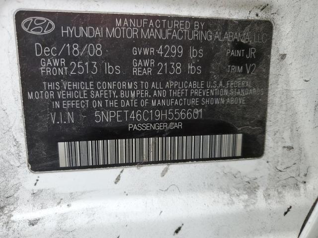 Photo 10 from auction – 2009 HYUNDAI SONATA GLS with VIN 5NPET46C19H556601