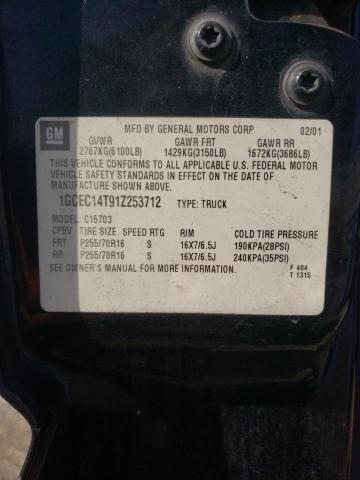 Photo 10 from auction – 2001 CHEVROLET SILVERADO with VIN 1GCEC14T91Z253712