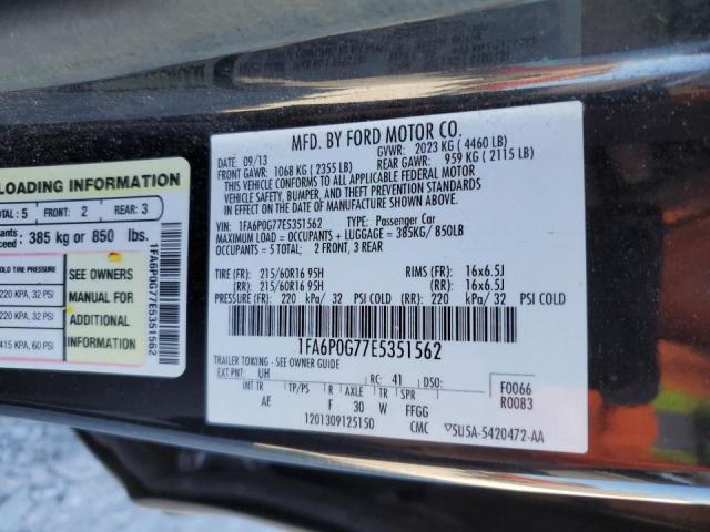 Photo 10 from auction – 2014 FORD FUSION S with VIN 1FA6P0G77E5351562