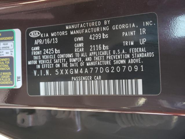 Photo 10 from auction – 2013 KIA OPTIMA LX with VIN 5XXGM4A77DG207091