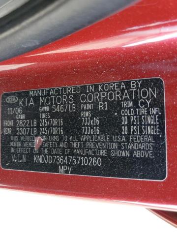 Photo 10 from auction – 2007 KIA SORENTO EX with VIN KNDJD736475710260