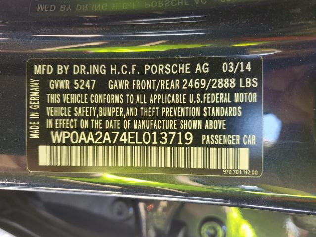 Photo 10 from auction – 2014 PORSCHE PANAMERA 2 with VIN WP0AA2A74EL013719