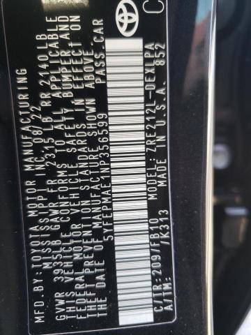 Photo 10 from auction – 2022 TOYOTA COROLLA LE with VIN 5YFEPMAE1NP356599