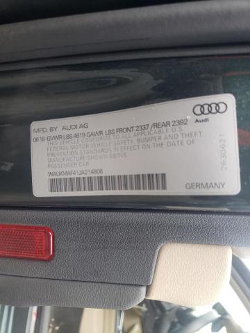 Photo 10 from auction – 2018 AUDI A4 PREMIUM with VIN WAUKMAF41JA214808