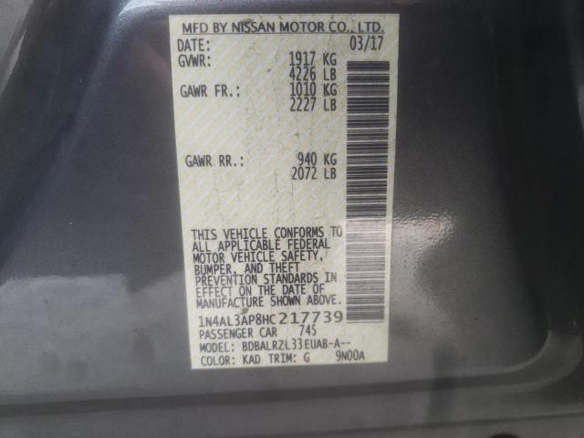 Photo 10 from auction – 2017 NISSAN ALTIMA 2.5 with VIN 1N4AL3AP8HC217739