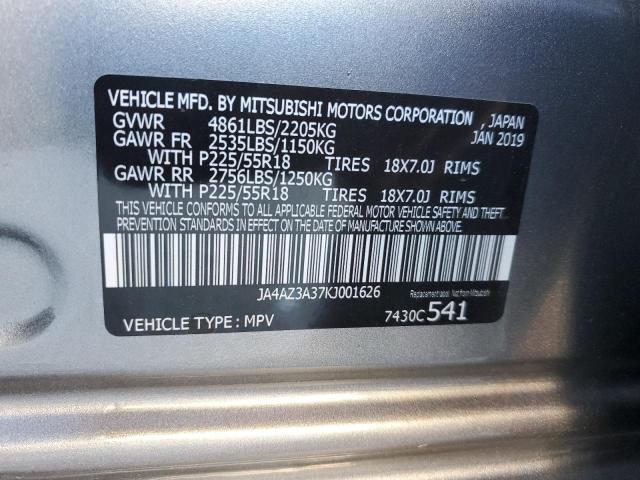 Photo 10 from auction – 2019 MITSUBISHI OUTLANDER with VIN JA4AZ3A37KJ001626