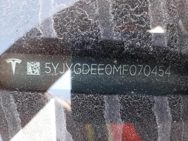 Photo 10 from auction – 2021 TESLA MODEL Y with VIN 5YJYGDEE0MF070454