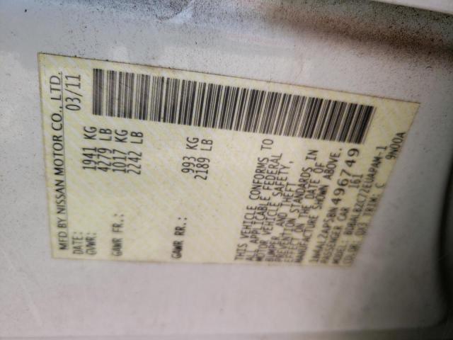 Photo 10 from auction – 2011 NISSAN ALTIMA BAS with VIN 1N4AL2AP5BN496749