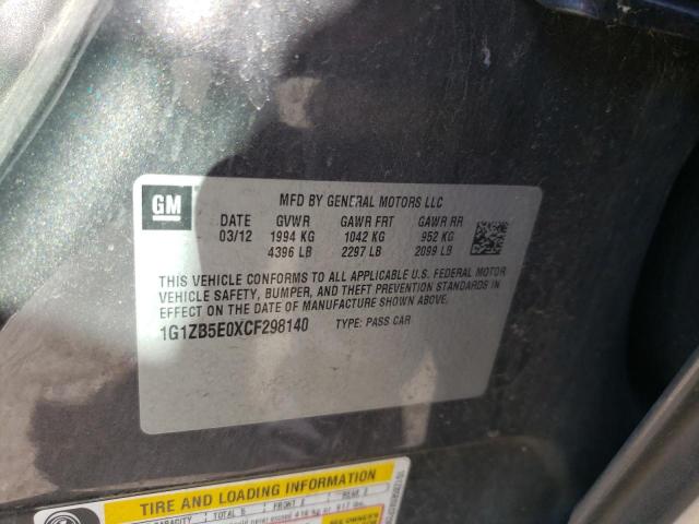 Photo 10 from auction – 2012 CHEVROLET MALIBU LS with VIN 1G1ZB5E0XCF298140