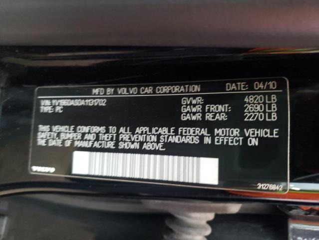 Photo 10 from auction – 2010 VOLVO S80 3.2 with VIN YV1960AS0A1131702