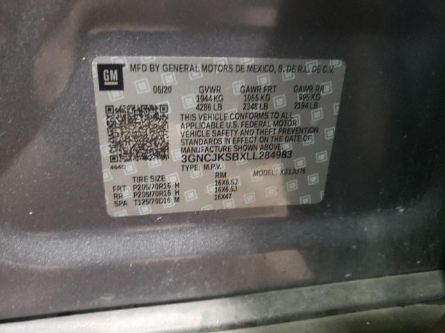 Photo 10 from auction – 2020 CHEVROLET TRAX LS with VIN 3GNCJKSBXLL284983